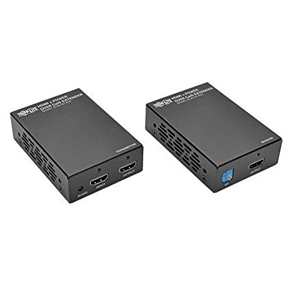 Tripp Lite HDMI Over Cat5/Cat6 Active Extender Kit, Transmitter & Receiver, Power over Cable, Audio & Video, 1080p at 60 Hz (B126-1A1-POC)