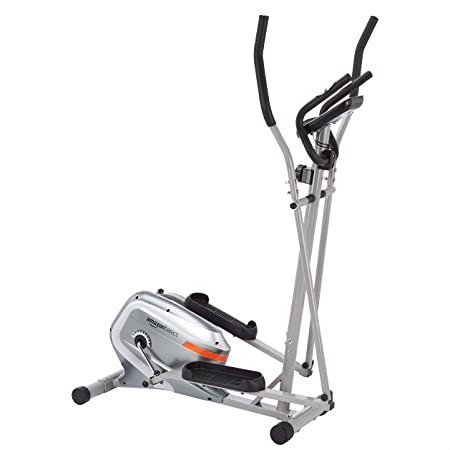 AmazonBasics Magnetic Elliptical Cross Trainer with 8 Resistance Levels, 5 Kg Flywheel, Max Weight 100 Kg