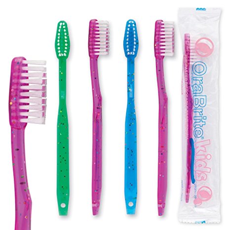 OraBrite Pre-Teen Pre-pasted Disposable Sparkle Toothbrush - 144 per pack