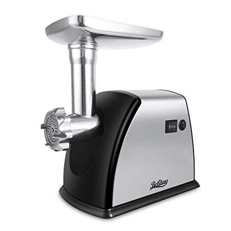 Betitay Electric Meat Grinder, Stainless Steel Meat Mincer Sausage Stuffer, 【1800 Watts Max】Heavy Duty Food Processing Machine with 3 Grinding Plates,Sausage Making Kit,Blade & Kubbe Attachment