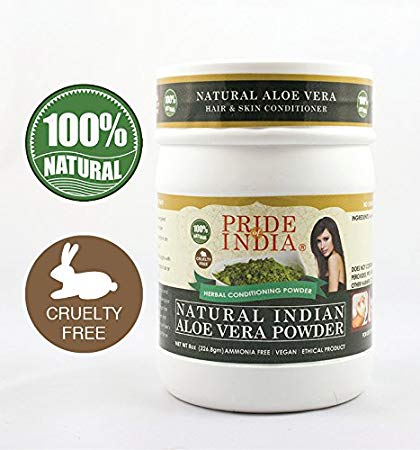 Pride Of India - Indian Aloevera (Aloe Barbademsis) Herbal Hair & Skin Care Powder, Half Pound, 100% Natural - BUY ONE GET 50% OFF 2ND UNIT (Mix and Match - Promo APPLIES at Checkout FOR EVERY 2)