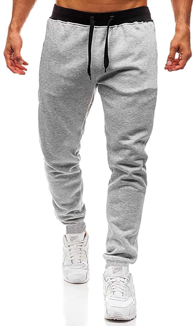 VANVENE Mens Sports Trousers Jogging Bottoms - Brushed Casual Pants Elasticated Waist Sweatpants