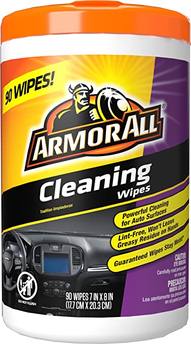 Armor All Car Cleaning Wipes, Wipes for Car Interior and Car Exterior, 90 Wipes Each