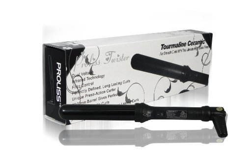 1.25" 32mm Black Proliss Twister Curling Iron Wand Swivel Cord Glove Included SRP $220.00