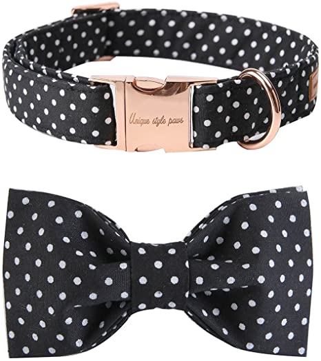 Unique style paws Pet Soft &Comfy Bowtie Dog Collar and Cat Collar Pet Gift for Dogs and Cats 6 Size and 7 Patterns
