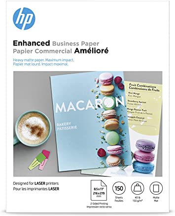 HP Matte Brochure Laser Paper (150 Sheets, 8.5 x 11 Inches)