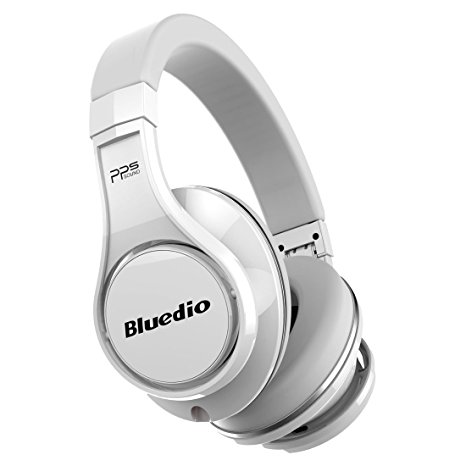 Bluedio U (UFO) Bluetooth Wireless Headphones Over-ear PPS 8 Drivers with Mic(White)