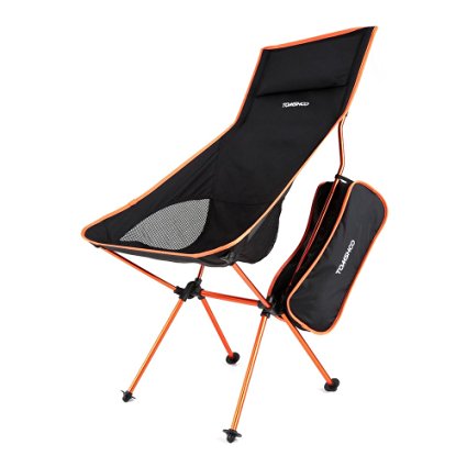 TOMSHOO Ultra Lightweight Folding Portable Outdoor Camping Hiking Fishing Chair Lounger Chair