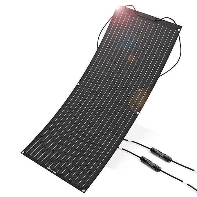 ALLPOWERS 100W 18V 12V Flexible Solar Panel Charger(with ETFE Layer, MC4 connectors) Bendable Water-Resistant Solar Charger for RV, Boat, Cabin, Tent, Car, Other Off Grid Applications- Updated