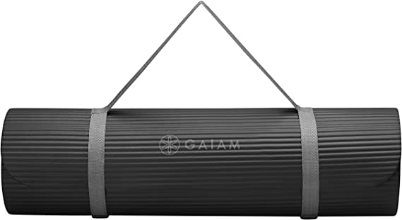 Gaiam Fitness Mat 10mm, Black