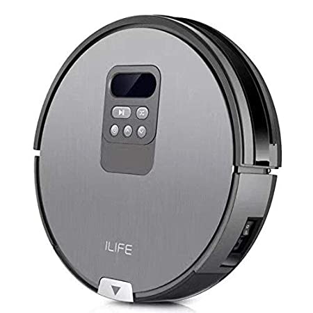 ILIFE V80, Smart 2-in-1 Dry & Wet, Planned Cleaning Robot Vacuum, Automatic Self-Charging, Anti Stuck,Schedule, Cliff Detection with Electronically controlled Water/Dust Tank