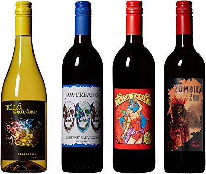 Craft Wine Select Mixed Pack NV California Chardonnay, Cabernet Sauvignon, Zinfandel, Red Wine Blend, 4 Pack 750 ml 4 x 750 mL