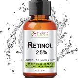 BEST Retinol Serum for Wrinkles and Fine Lines -25 Vitamin A  Hyaluronic Acid Vitamin E Organic Green Tea Jojoba Oil - Works Best With TruSkin Naturals Vitamin C Anti Aging Serum - 1oz