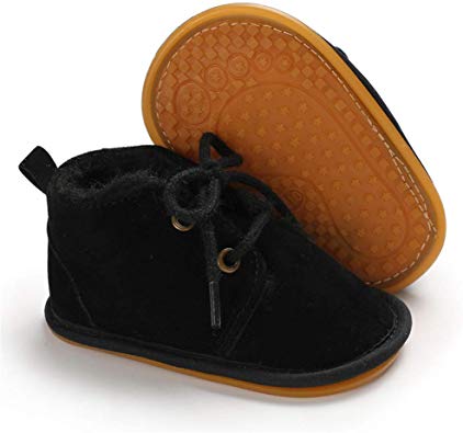 Meckior Winter Newborn Unisex Baby Girls Boys Velvet Rubber Sole Anit-Slip Shoes Prewalker Boots