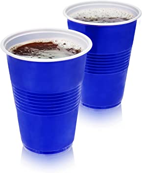 True 7758 16 oz Blue Party Cups, 50 pack