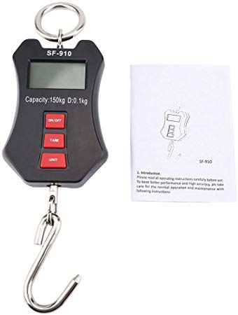 Portable LCD Digital Electronic Hanging Scale Weighing Balance Max. Load 150Kg for Daily Use and Outdoor Travel