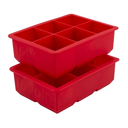 Tovolo King Cube Ice Trays , Candy Apple - Set of 2