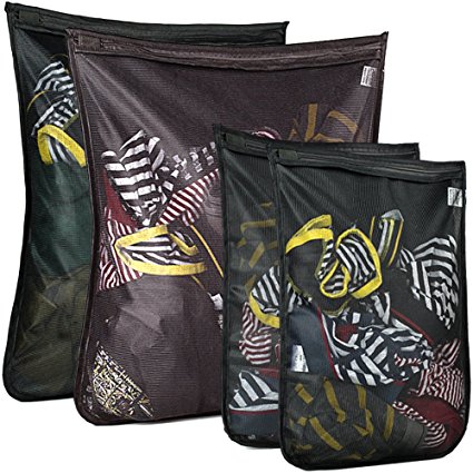 Tenrai Delicates Laundry Bags, Bra Fine Mesh Wash Bag, Zippered, Protect Best Clothes in the Washer (4 Black, Set of 4)