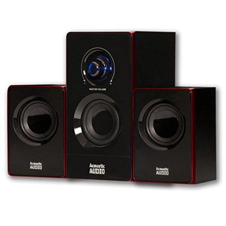 Acoustic Audio AA2103 Powered Sub 2.1 Home Computer Speaker System 200 Watts
