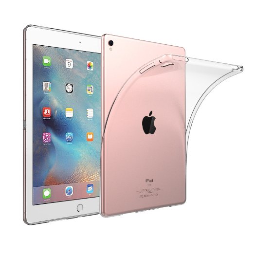 Apple iPad Pro 9.7 Clear Case, EasyAcc Soft TPU iPad Pro 9.7 Clear Case Case Crystal Slim Anti Slip Case Back Protector Cover Shockproof -Transparent