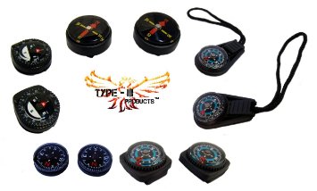 Type-III Mini Compass Variety Pack For Emergency Survival Kits and Paracord Projects