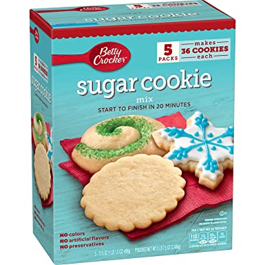 Betty Crocker Holiday Sugar Cookies Mix Kit Recipe Collection Makes 15 Dozen Cookies