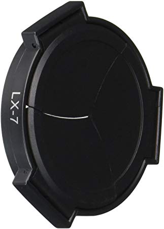 JJC ALC-LX7BK Self-Retaining Auto Open Close Front Lens Cap Compatible For Panasonic Lumix LX7 And Leica D-Lux6 Camera Black