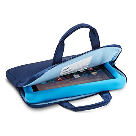 NuPro Zipper Sleeve for Fire Kids Edition Tablets, Navy/Blue