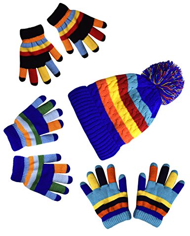 Peach Couture Children’s Toddler Warm Winter Gloves and Mittens Value packs