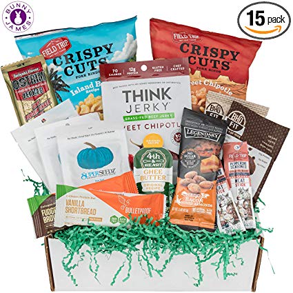 Low Carb KETO Snacks Box: Mix of Low Sugar High Fat Ketogenic Diet Snacks, Cookies, Protein Bars, Beef Sticks & Pork Rinds Keto Care Package