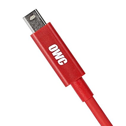 OWC Premium Thunderbolt 2 Cable, 0.5 meter (19 inch, 1.6 feet), Red