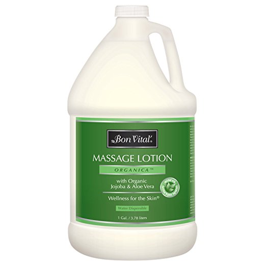 Bon Vital Organica Massage Lotion Made with Certified Organic Ingredients for an Earth-Friendly & Relaxing Massage, 1 Gallon Bottle