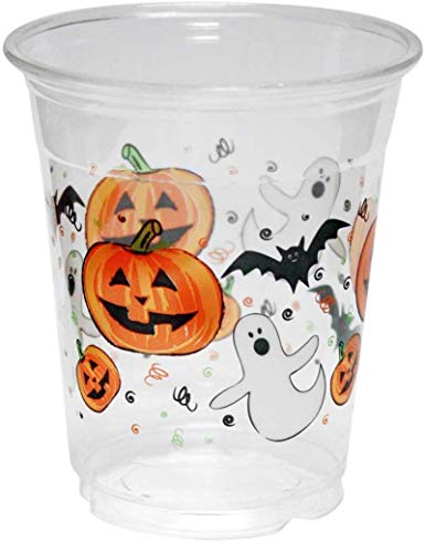Party Essentials N122087-3 Soft Plastic Cup, 12-Ounce Capacity, Halloween Printing (Case of 60)