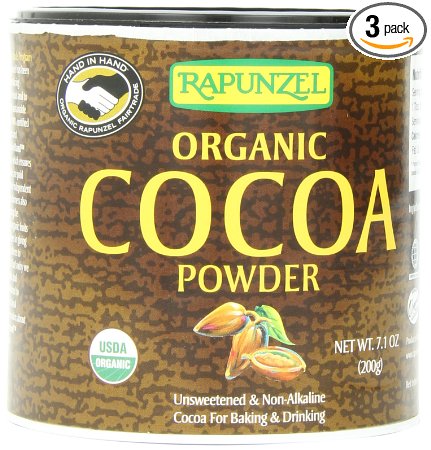 Rapunzel Pure Organic Cocoa Powder, 7.1-Ounce Packages (Pack of 3)