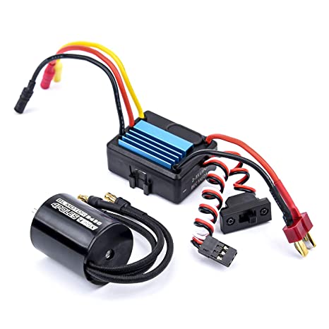 2435 4800KV Brushless Motor   25A Brushless ESC Electric Speed Controller for 1/18 1/16 RC Car Truck