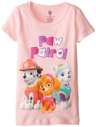 Paw Patrol Girls' Short Sleeve Tee Shirt