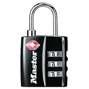 Master Lock 4680DBLK TSA-Accepted Set-Your-Own Combination Lock, Black