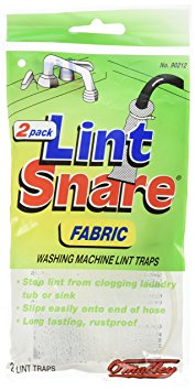 Lot of 12 Lint Snare Fabric Washing Machine Traps with Ties Clamps (6 Packs of 2)