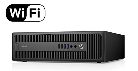 HP EliteDesk 800 G1 Small Form Desktop Computer Tower PC (Intel Quad Core i5-4570, 16GB Ram, 240GB Brand New Solid State SSD, WIFI) Win 10 Pro (Certified Refurbished) Dual Monitor Support HDMI   VGA