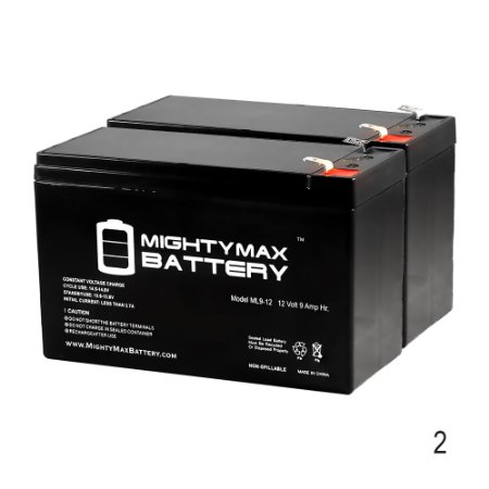 12V 9Ah BATTERY APC BACK-UPS NS1250, NS 1250 - 2 Pack - Mighty Max Battery brand product