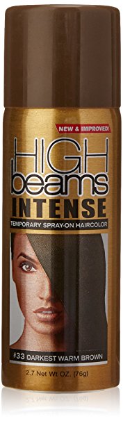 high beams Intense Temporary Spray on Hair Color, Darkest Warm Brown, 2.7 Ounce