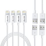 Celace 4x Pack 8-Pin Lightning USB Data Cable Charger Cord for iPhone 66s6 Plus6s Plus 55s5c iPad AirMini iPod Touch 5Nano 7- 32ft1m