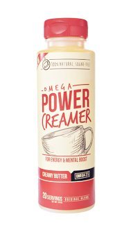 Omega PowerCreamer - The All-in-1 Grassfed Butter Coffee Creamer   Coconut Oil   MCT Oil, 10 fl oz