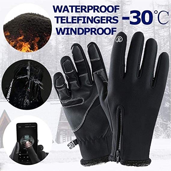 ⭐ Futurelove ⭐ Winter Gloves for Men Women 3M Thinsulate Waterproof Touch Screen Windproof Thermal Ski Cold Weather Gloves, Motorcycle Snowboard Snow Warm Touchscreen Ski Gloves Mitten