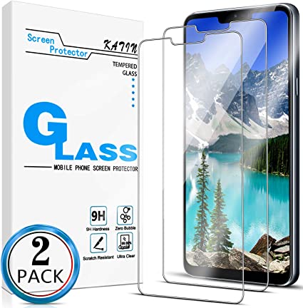 KATIN LG G7 ThinQ Screen Protector - [2-Pack] Tempered Glass for LG G7 ThinQ Screen Protector Bubble Free, 9H Hardness with Lifetime Replacement Warranty