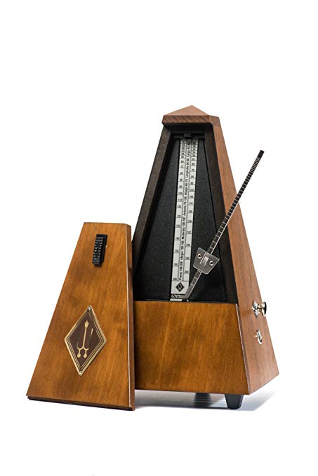 WITTNER 813M Metronome System Maelzel with Bell, Walnut Coloured, Mat Silk