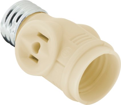 GE 54178 Socket Adapter Adds 2 Outlets to a Bulb Socket