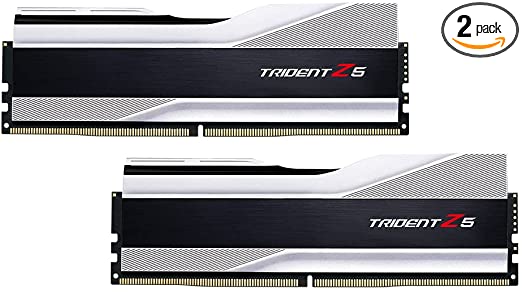 G.Skill Trident Z5 Series 32GB (2 x 16GB) 288-Pin SDRAM DDR5 6000 (PC5-48000) CL36-36-36-76 1.20V Dual Channel Desktop Memory Model F5-6000U3636E16GA2-TZ5S (Metallic Silver)