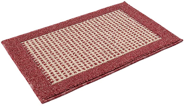 28X18 Inch Washable Kitchen Rug Mats are Made of Polypropylene Square Rug Cushion Which is Anti Slippery and Stain Resistance,Red