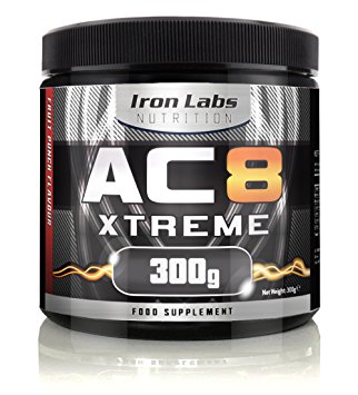 AC8 Xtreme | Pre-Workout Supplement | Energy & Muscle | Fruit Punch Flavour | 20-40 Servings | 300 grams